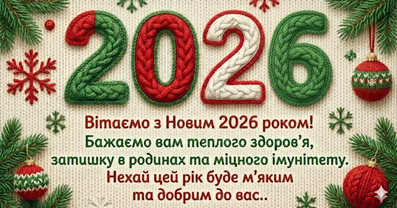 Вітаємо з Новим 2026 роком!